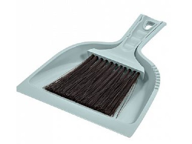 Комплект щетка-сметка Bali с совком, 225мм (светло-голубой)